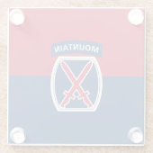 10e bergdivisie glazen onderzetter (Achterkant)