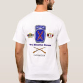 10e bergdivisie Irak en Afghanistan Veteraan T-shirt (Achterkant)