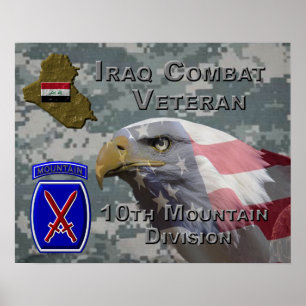 10e Bergdivisie Irak Veteraan Poster