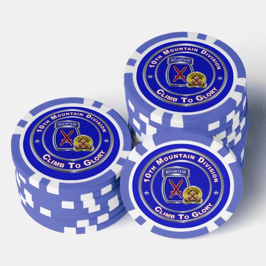 10e bergdivisie poker chips (Opstapeling)
