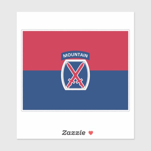 10e bergdivisie sticker (Vel)