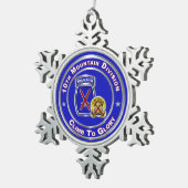 10e bergdivisie tin sneeuwvlok ornament (Rechts)