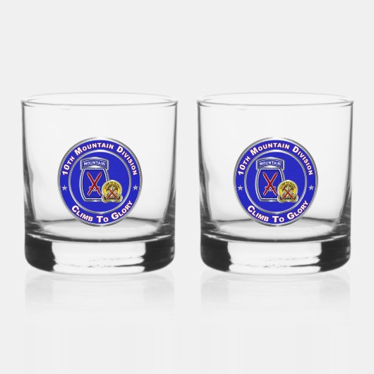 10e bergdivisie whisky glas (Voorkant)