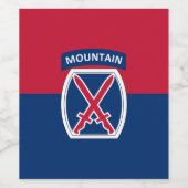 10e bergdivisie wijn etiket (Enkel label)