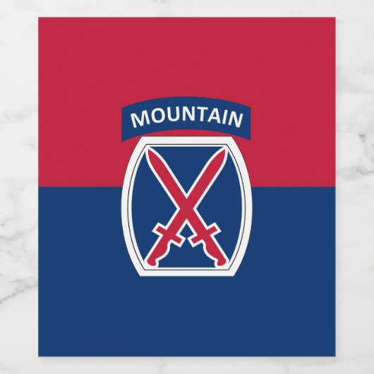 10e bergdivisie wijn etiket (Enkel label)