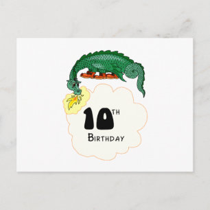 10e Birthday Dragon Briefkaart