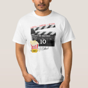 10e Birthday Hollywood Movie Party T-shirt