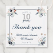 10e bruiloft Jubileum Cheers 10 jaar Bedankt Bedankjes Labels (Achterkant)