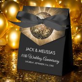 10e bruiloft Jubileum partij Gold Disco Ball Bedankdoosjes
