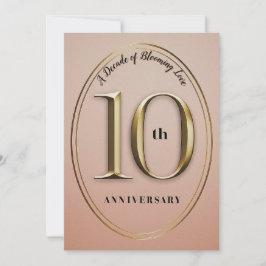 10e bruiloft Jubileum uitnodiging