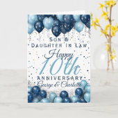 10e bruiloft Jubileum Zoon Dochter Kaart (Gele Bloem)