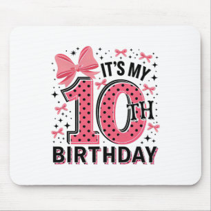 10e Coquette Verjaardag Meisje 10 Jaar Oud Meisje Muismat