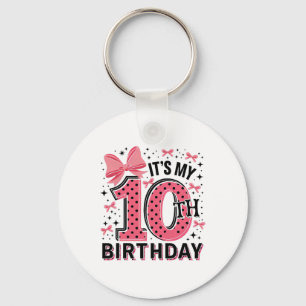 10e Coquette Verjaardag Meisje 10 Jaar Oud Meisje Sleutelhanger