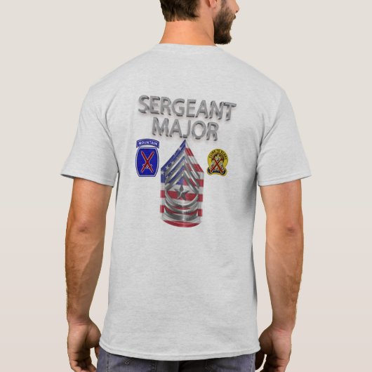 10e divisie Monttain, sergeant-majoor T-shirt (Achterkant)