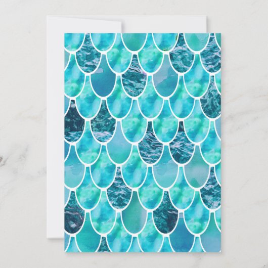 10e Fête d'anniversaire de Sirène invitation turqu (Dos)