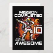 10e geboortedag Astronaut 10 jaar oude buitenruimt Kaart (Voorkant / Achterkant)