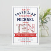 10e Invitation d'anniversaire de baseball (Debout devant)