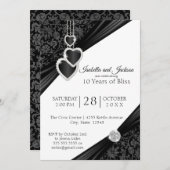 10e Invitation de conception d'anniversaire du Cœu (Devant / Derrière)