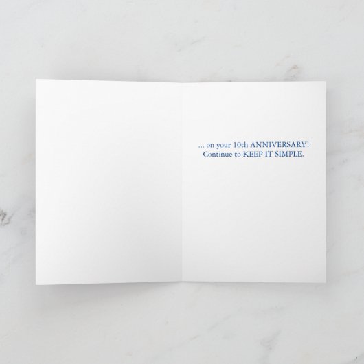 10e Jr NA Herstel Jubileum Elke Dag Vlinder Kaart (Binnen)