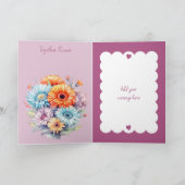 10e Jubileum gerbera bloemen lavendel Kaart (Binnen)