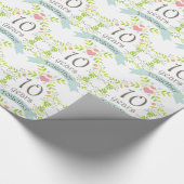 10e Jubileum Love Heart Gift Wrap Cadeaupapier (Hoek)