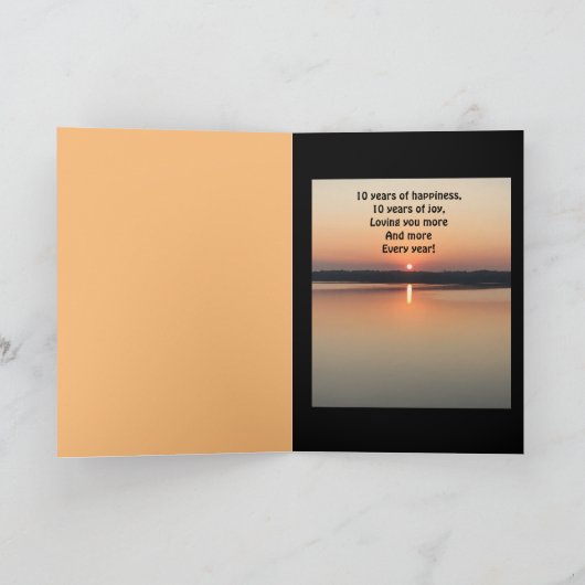 10e Jubileum Man Love Shines Bright Kaart (Binnen)