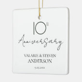 10e Jubileum minimaal Keramisch Ornament (Links)