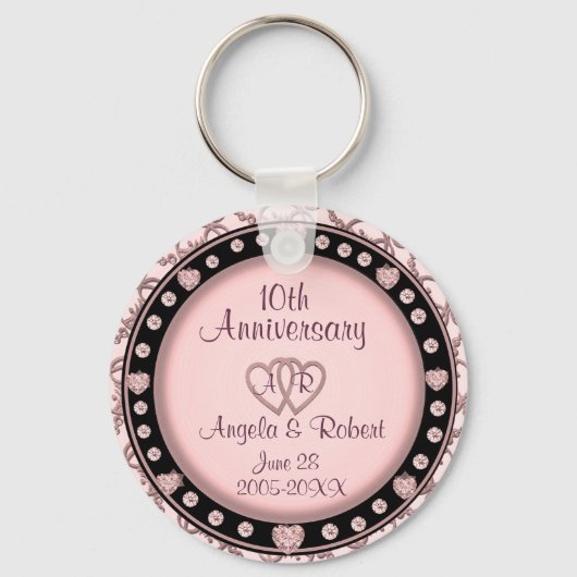 10e Jubileum Silver Sleutelhanger (Voorkant)