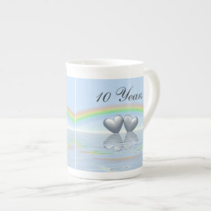10e Jubileum Tin Hearts Porselein Kop