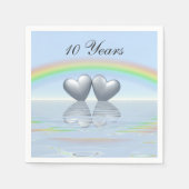 10e Jubileum Tin Hearts Servetten (Voorkant)