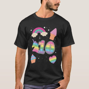 10e Magische Poppin Birthday Unicorn Popits 10 Pop T-shirt