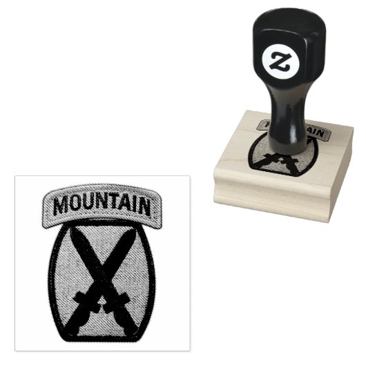 10e MTN Div MD Mountain Division Rubberstempel (Gestempeld)