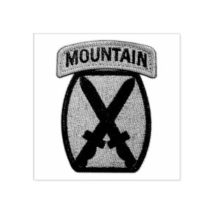 10e MTN Div MD Mountain Division Rubberstempel