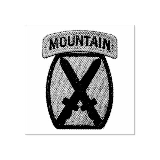 10e MTN Div MD Mountain Division Rubberstempel (Afrduk)