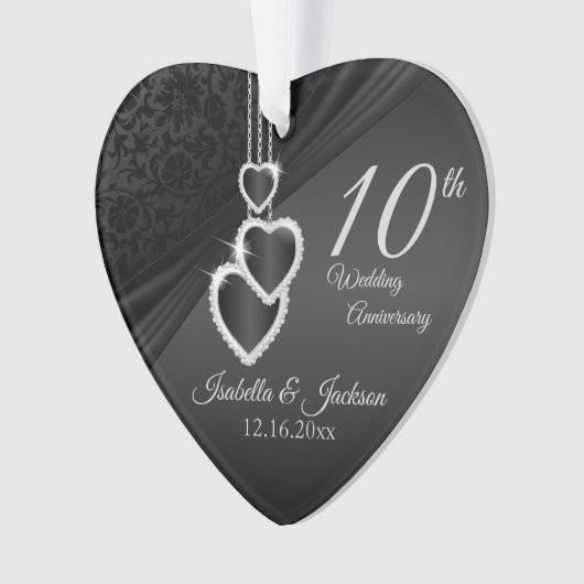 10e onyx Wedding Jubileum Keepomwille Design 2 Ornament (voorkant)