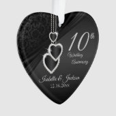 10e onyx Wedding Jubileum Keepomwille Design 2 Ornament (voorkant)
