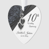 10e Onyx Wedding Jubileum Keepslag Ornament (voorkant)