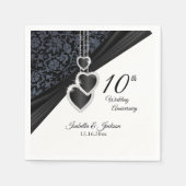 10e onyx Wedding Jubileum Servet (Voorkant)