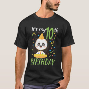 10e Panda Zoo Verjaardagsfeest 10 Jaar Oud Grappig T-shirt