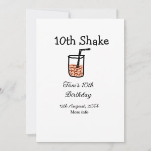 10e shake 10e gelukkige verjaardag milkshake krabb kaart