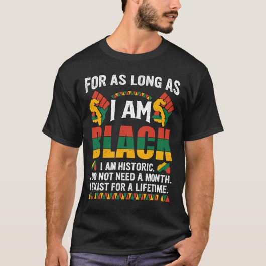 10e Shirt, zolang ik zwart ben T-shirt (Voorkant)