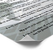 10e Special Forces Groep Vets Creed Print (Hoek)