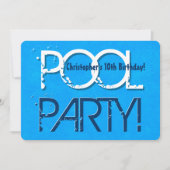 10e Tien Verjaardag Pool Party Save the Date P02Z Kaart (Voorkant)