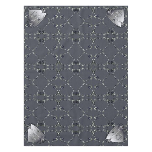 10e Tin Hart Roos Bruiloft Jubileum Tafelkleed (Voorkant)