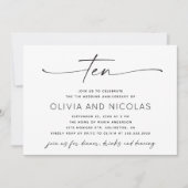 10e Tin Huwelijksjubileum | Minimalistische foto Kaart (Voorkant)