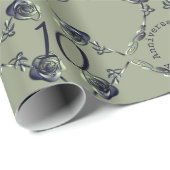 10e Tin Wedding Jubileum Roos Harten Cadeaupapier (Rol Hoek)