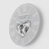 10e tinten bruiloft aangepast fotohart grote klok (Hoek)
