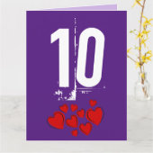 10E TROUWDAG FELICITATIE GROTE KAART (Gele Bloem)