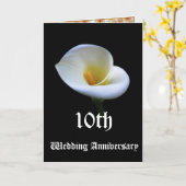 10e trouwdag kaart (Gele Bloem)