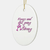 10e trouwdag keramisch ornament (Links)